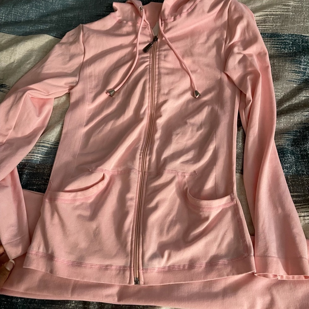 Cute pink stretchy jogging suit